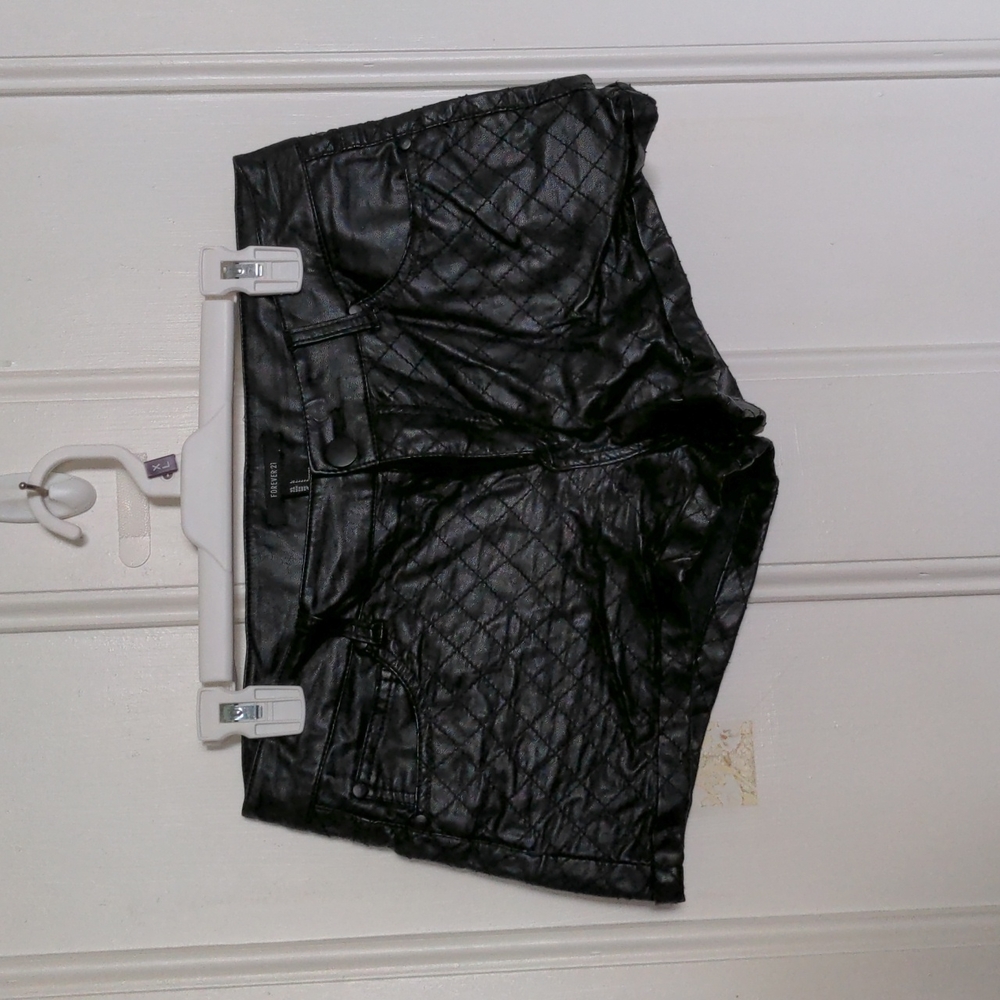 Forever 21 Vegan Leather Shorts, Large